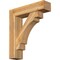 Ekena Millwork Merced Block Rough Sawn Bracket w/ Offset Brace, Western Red Cedar, 8"W x 32"D x 36"H BKT0806X32X36MRC05RWR - alternate 1